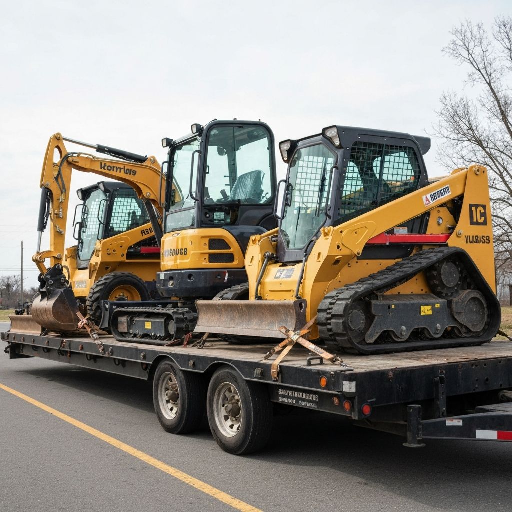 Excavation equipment ready for backfill and leveling work in Washington Utah